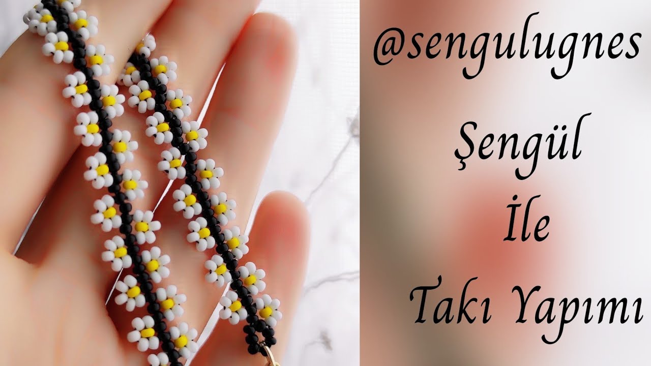 Çiçekli ( Papatya ) Bileklik Halhal Yapımı #diy Floral ( Daisy ) Bracelet Anklet Making 🌼