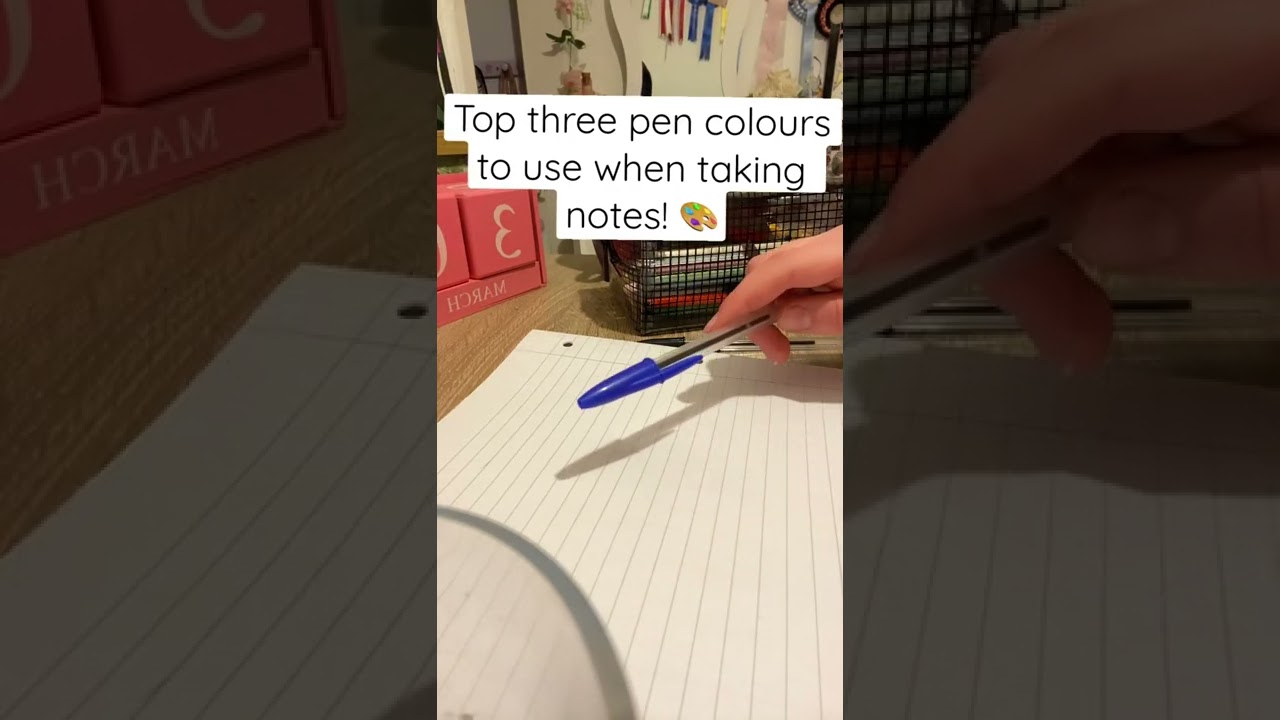 Top three pen colours for making notes!