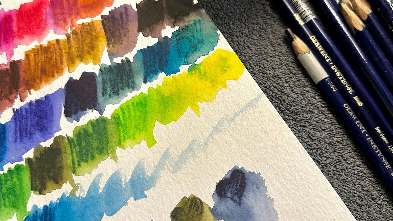 Мини обзор  карандашей Derwent Inktense