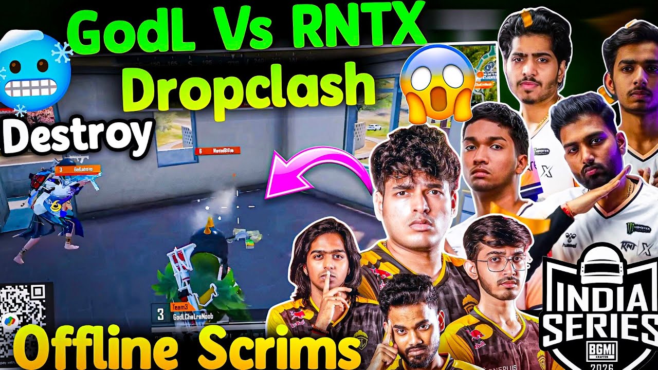 GodL Offline Scrims🚨Godlike Vs RNTX Dropclash🤯 Destroy RNTX🥶Jonathan Admino Duo On Fire🔥