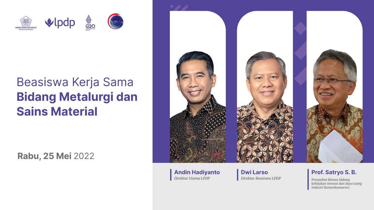 LPDP - Beasiswa Kerja Sama Bidang Metalurgi dan Sains Material