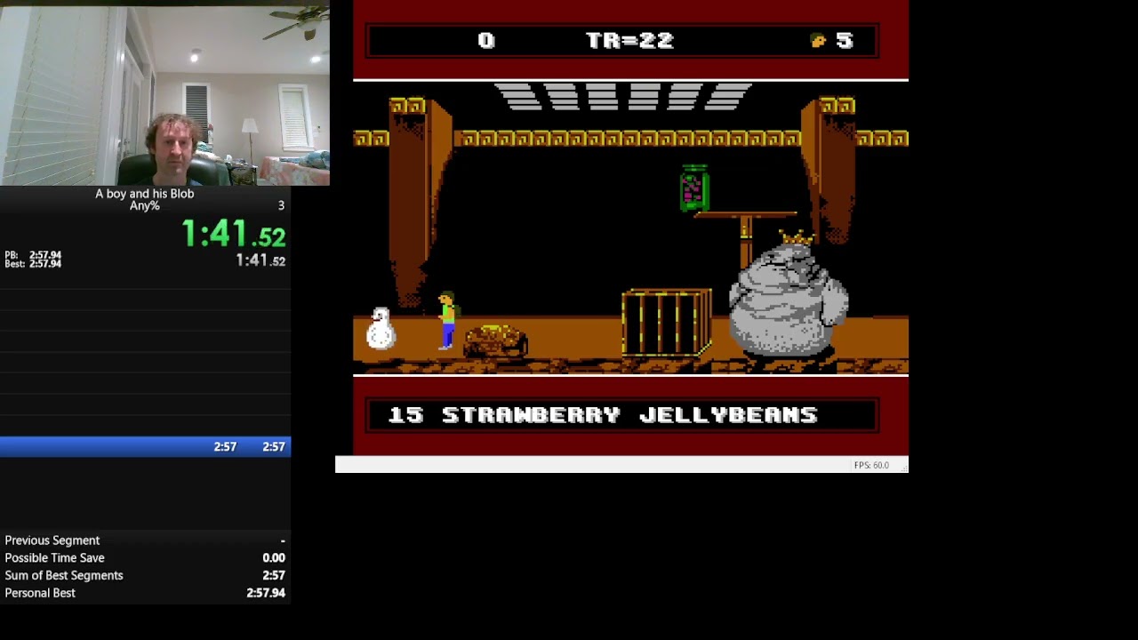 A Boy and his Blob. NES speedrun personal best -  