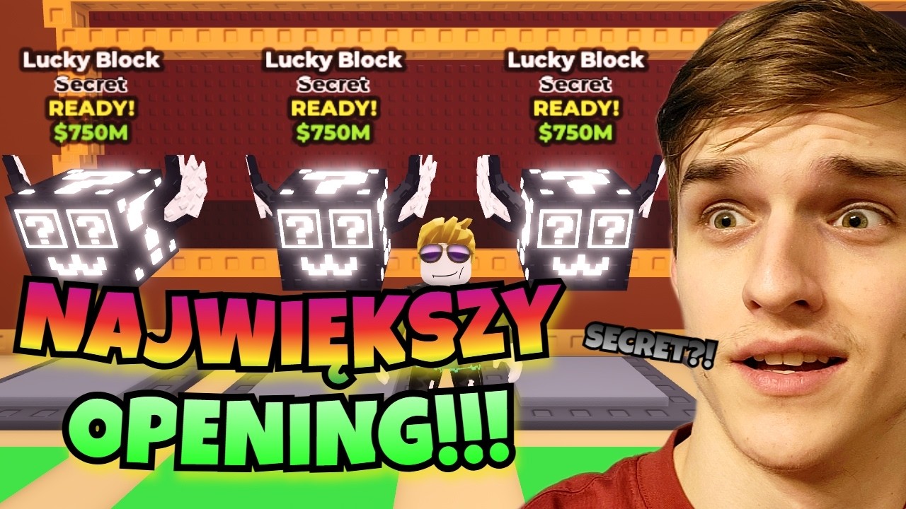 NAJWIĘKSZY OPENING LUCKY BLOCKOW W STEAL A BRAINROT !!!
