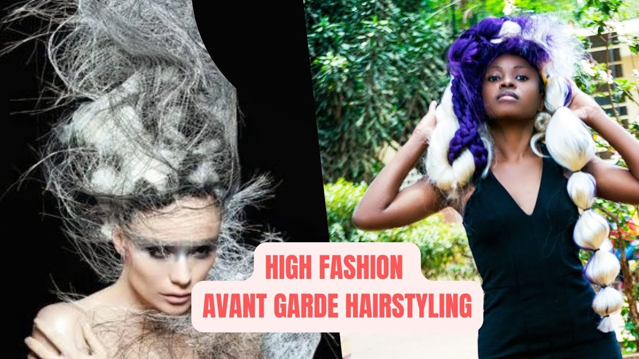 High fashion avantgarde hairstyles tutorial // Creative hair up // Hair up // runway  hair fashion