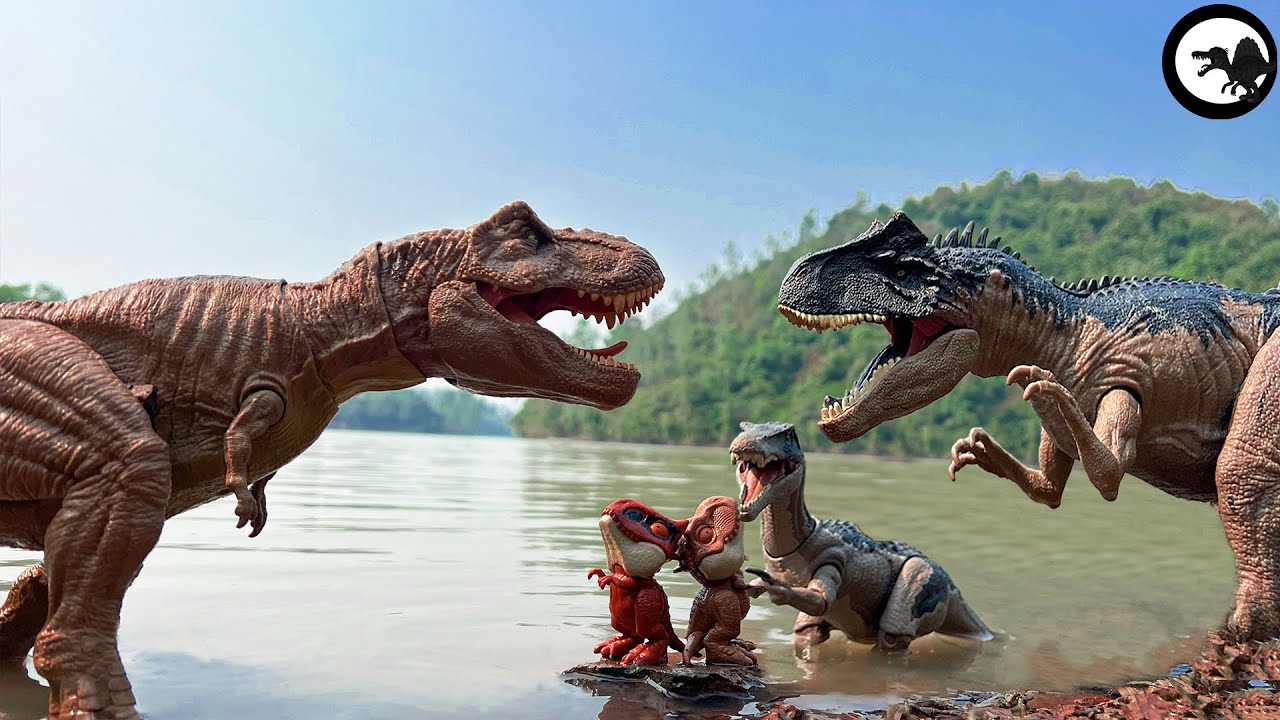 Jurassic World: T-Rex, Allosaurus, Baryonyx| Rexy Adventure| MrSpino