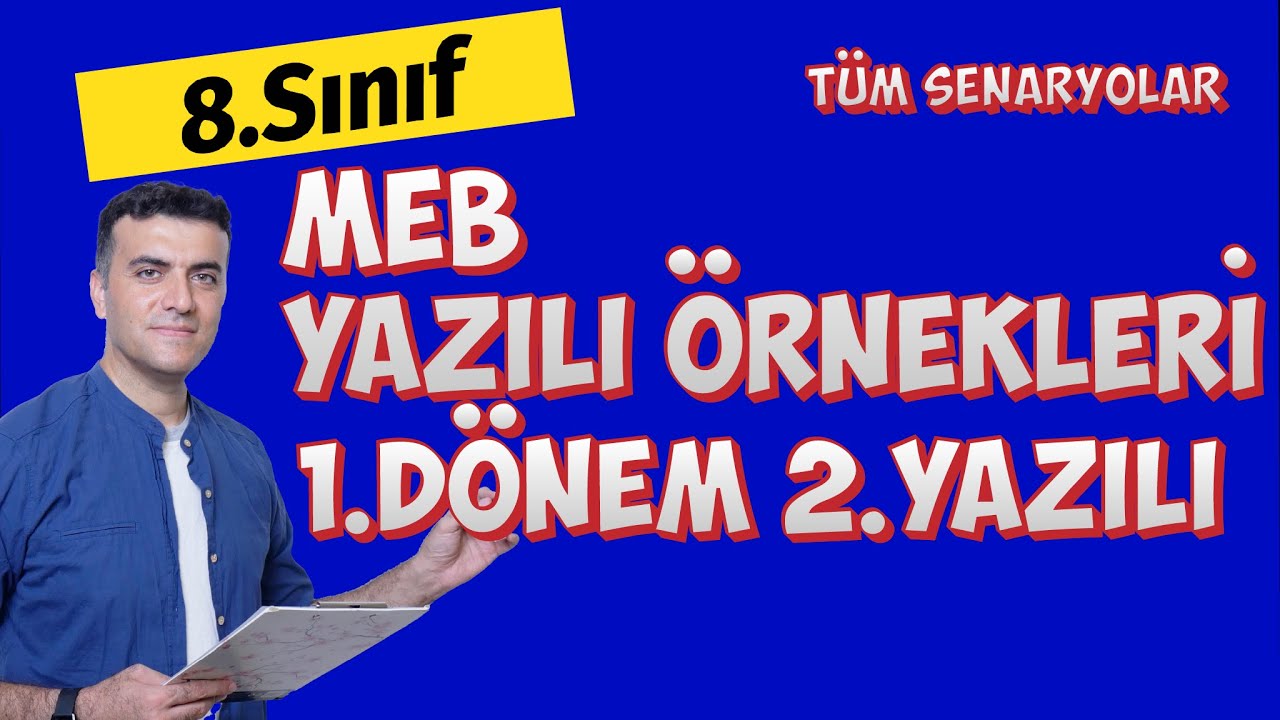 8.sınıf Matematik 1.dönem 2.yazılı MEB Yazılı Örnekleri Çözümleri 1. 2. 3. SENARYO + PDF