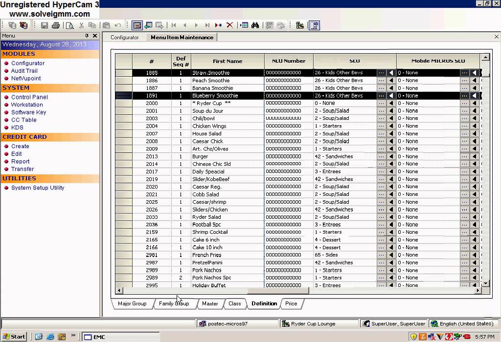 9700 Adding Menu Items