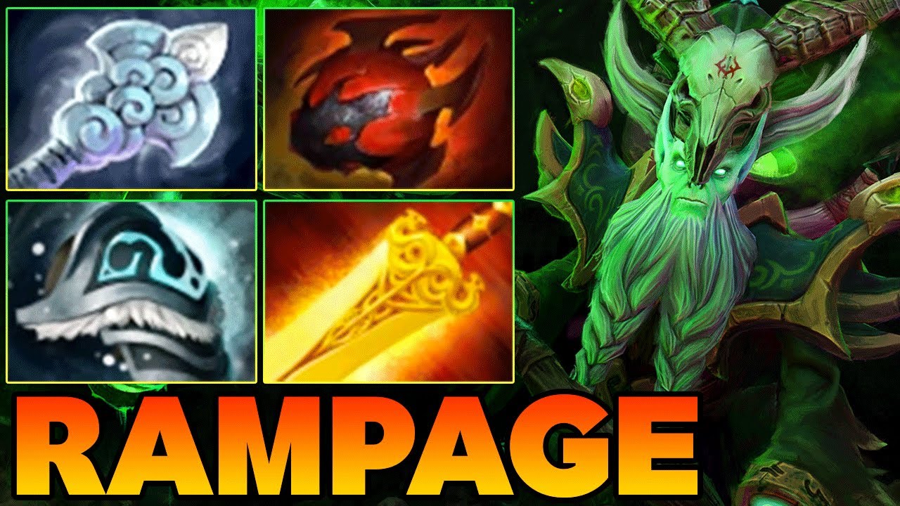 Rampage + 28 Kills Necrophos !! Necrophos Dota 2 Safelane Guide Gameplay Carry Build Rampage 7.39