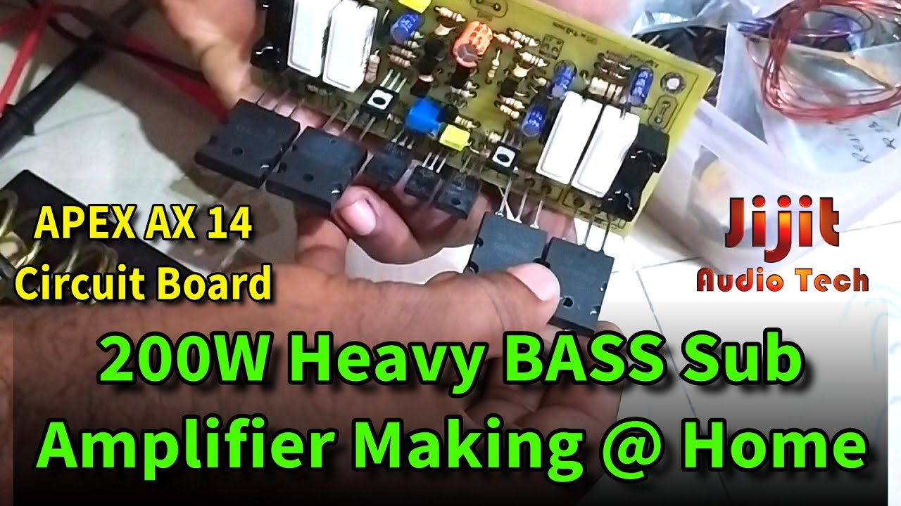 200W Heavy Bass Sub Amplifier | Apex Ax14 Amplifier Circuit board Making at Home in Malayalam