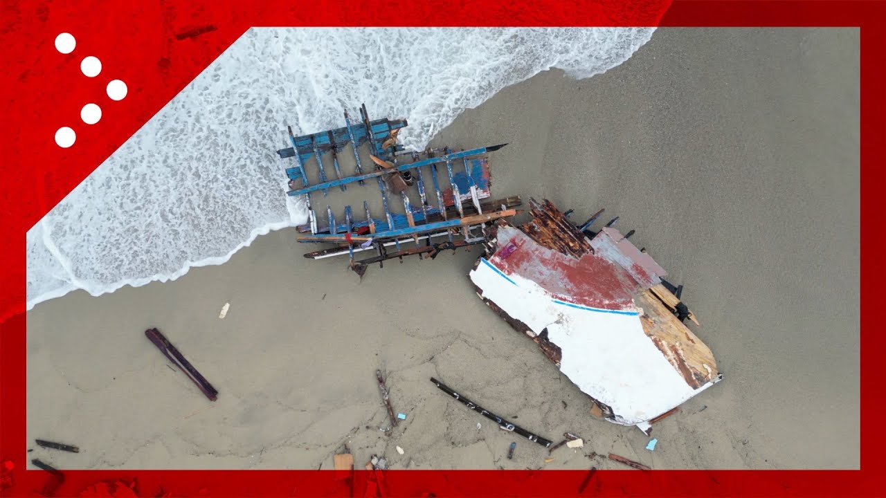 Naufragio migranti in Calabria: le immagini dal drone sul litorale della tragedia