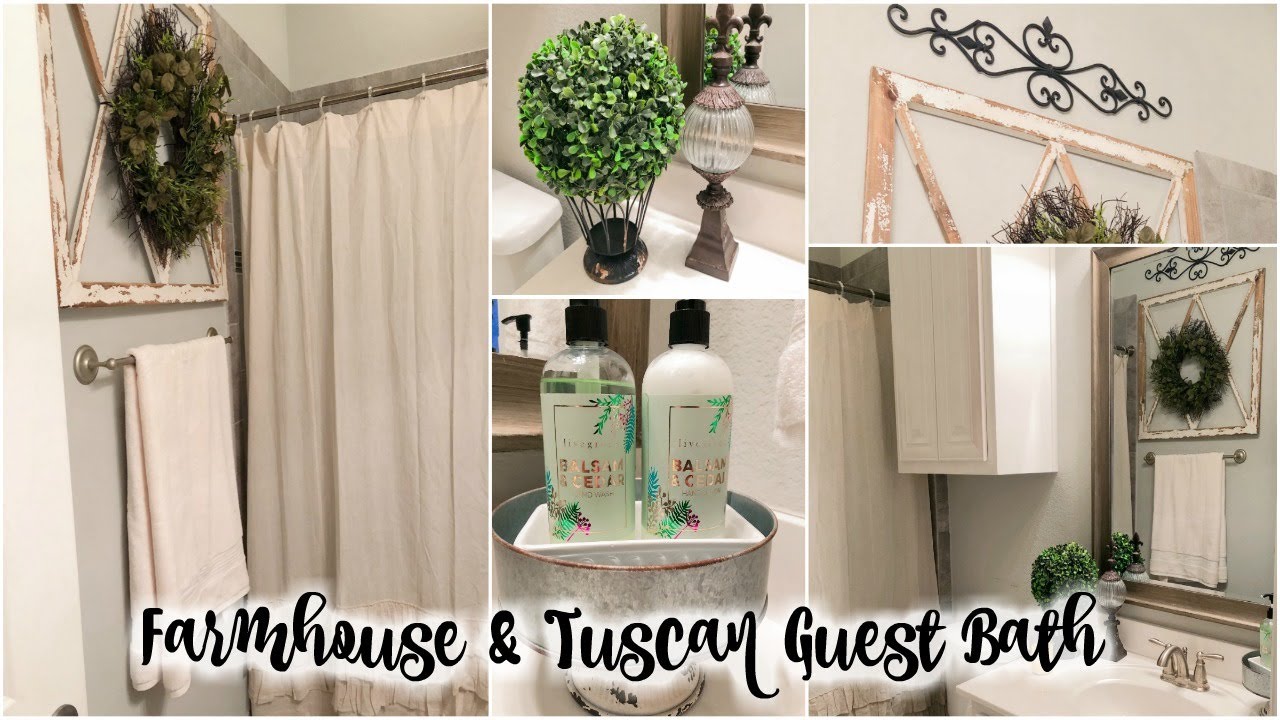 TUSCAN/FARMHOUSE GUEST BATHROOM | NEW HOUSE SET UP