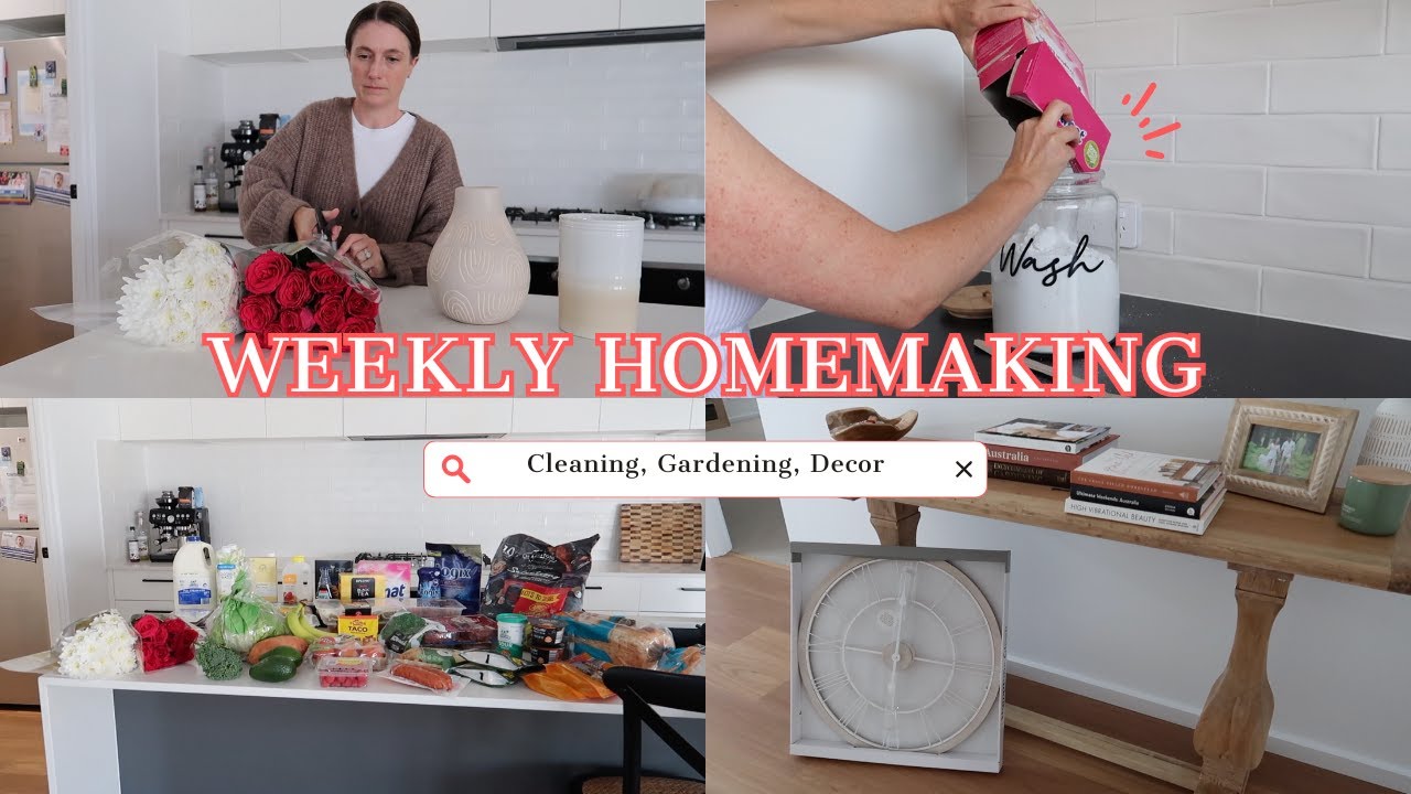 🌿 CLEANING + DECORATING | Clean With Me, Homemaking, Gardening, Decor + Organisation | CARLY HAMPTON