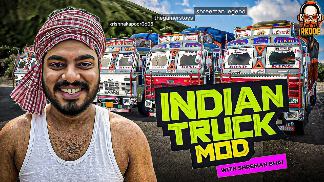 INDIAN TRUCK MOD CONVOY WITH BANDHILKI GANG | RKODE GAMING