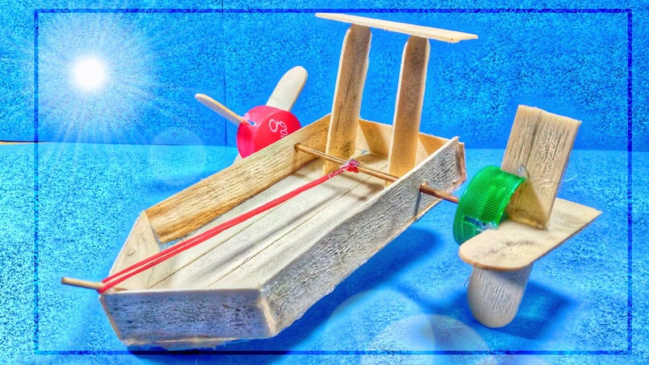 Amazing boat Craft idea | woden sticks ship origami