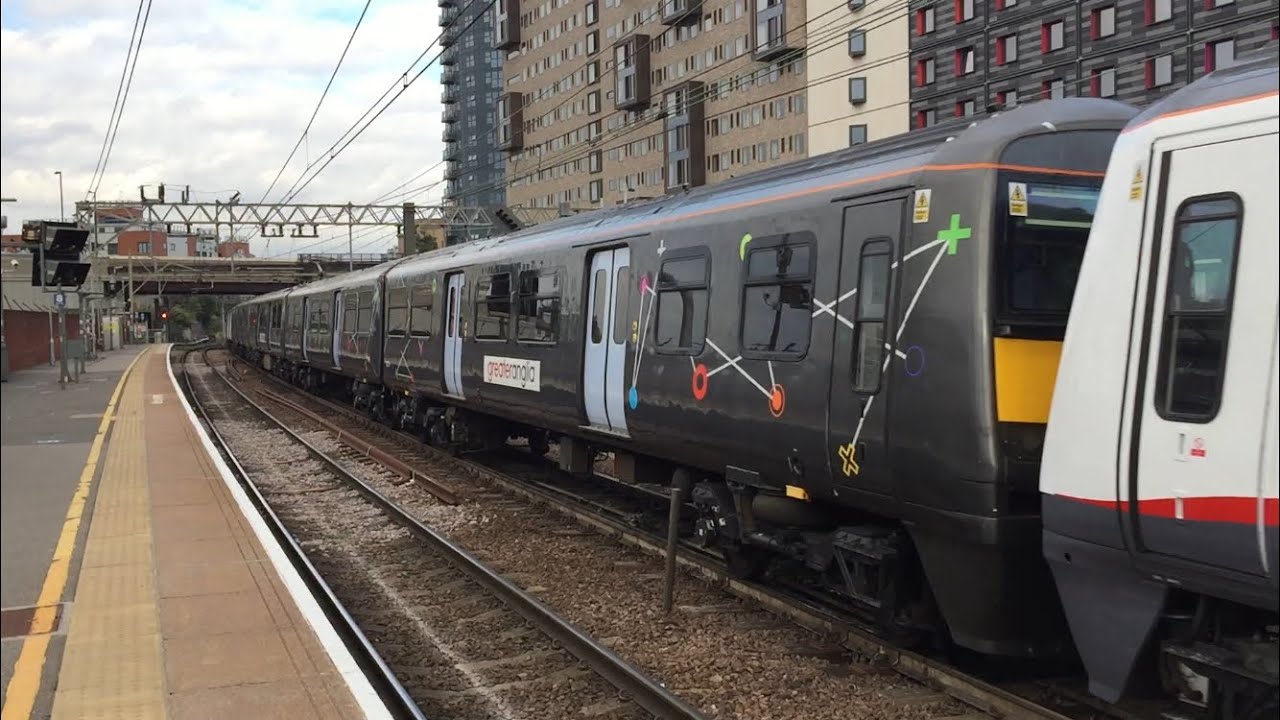 GA Class 321 406, 448 & 319 at Stratford 1K70 to Southend Victoria