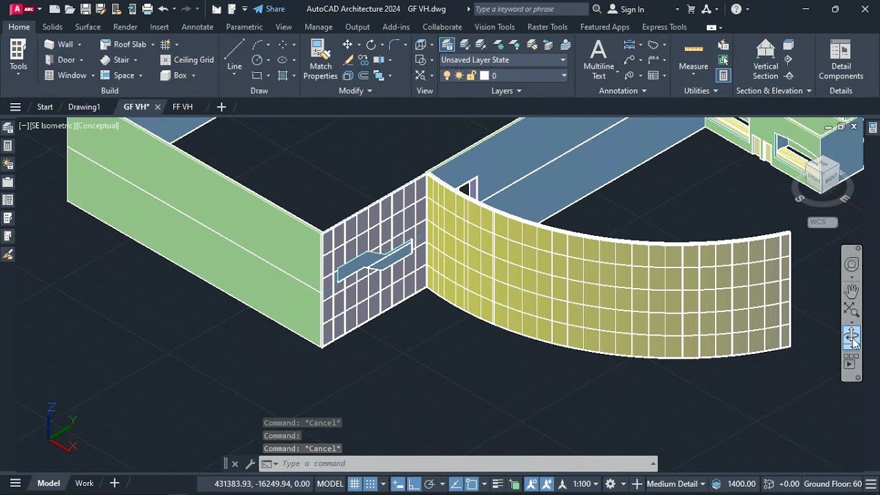 Quick AEC Wall Facade Design | Wall Opening | AutoCAD Architecture 2024