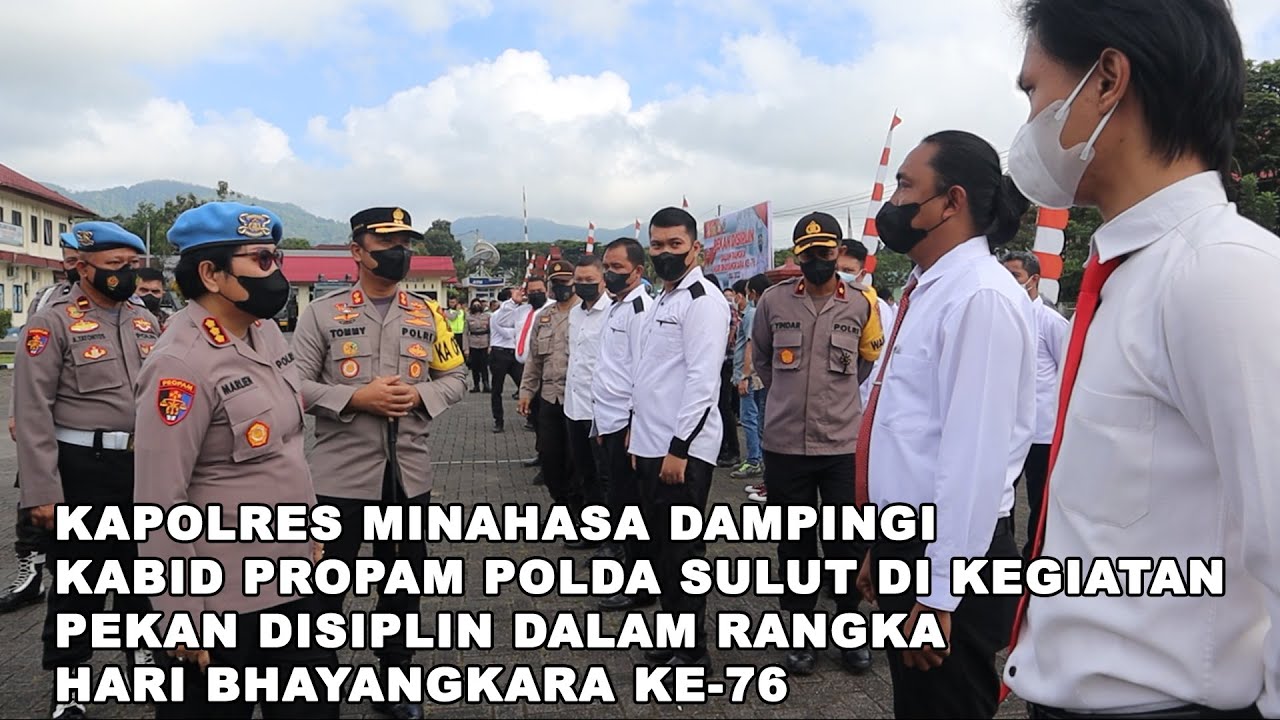 KAPOLRES SOUISSA DAMPINGI KABID PROPAM POLDA SULUT DALAM KEGIATAN PEKAN DISIPLIN
