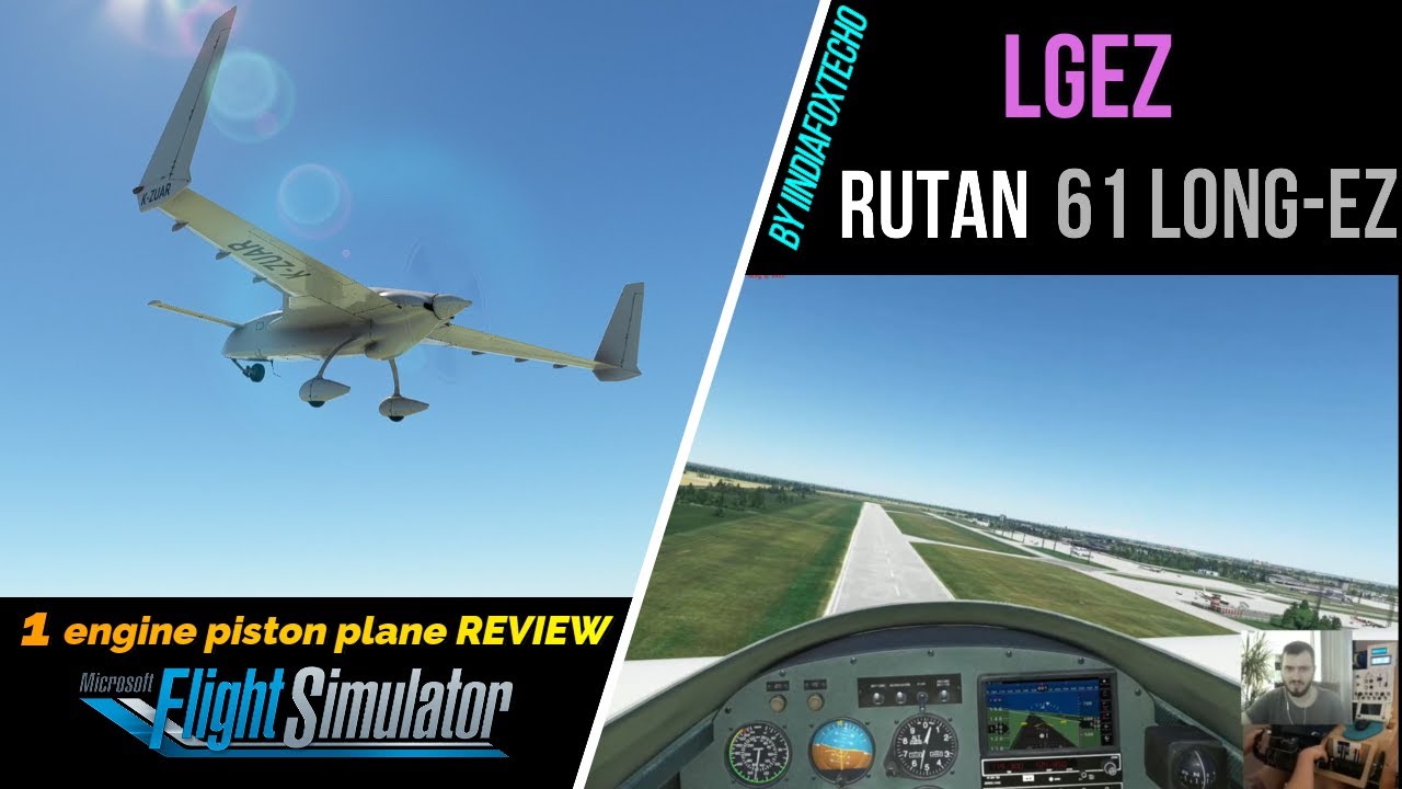 MSFS2020 • RUTAN Model 61 Long-EZ • by IndiaFoxtEcho • обзор самолёта • $$ custom plane review • L1P