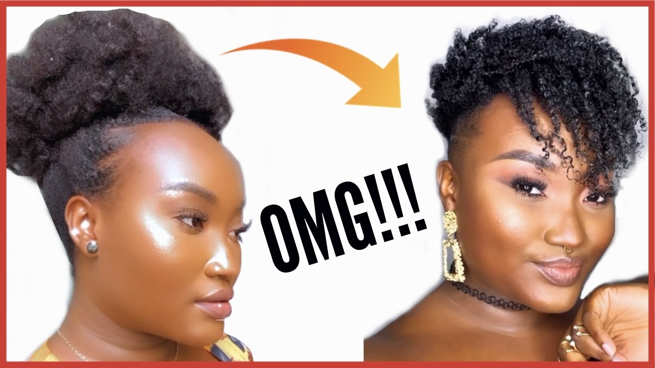 I CUT MY 4C NATURAL HAIR // SHAVED SIDES & UNDERCUT // GHANAIAN YOUTUBER #YoutubeShorts #Shorts