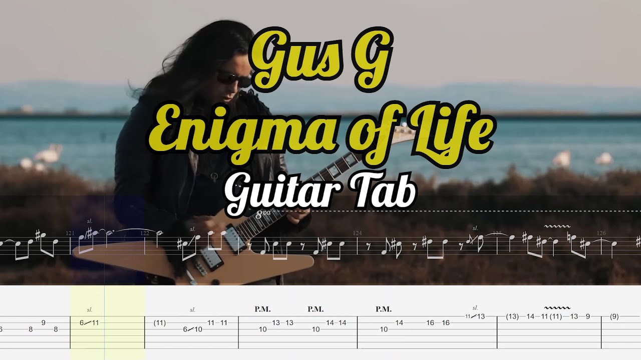 Gus G &ndash; Enigma of Life | Full On-Screen Guitar Tab (Note-for-Note Transcription)