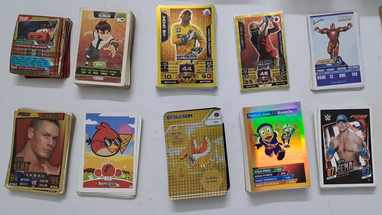 My Ultimate Childhood Freebie Cards Collection 😍 | Ben 10, Pokémon, Angry Birds, Cricket & More 🔥