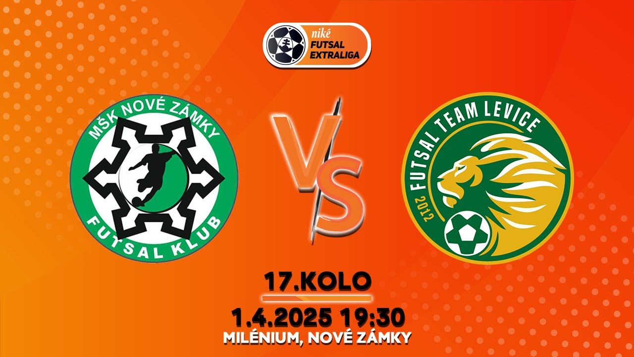 17.KOLO NFE: MŠK Futsal NOVÉ ZÁMKY - Futsal Team LEVICE