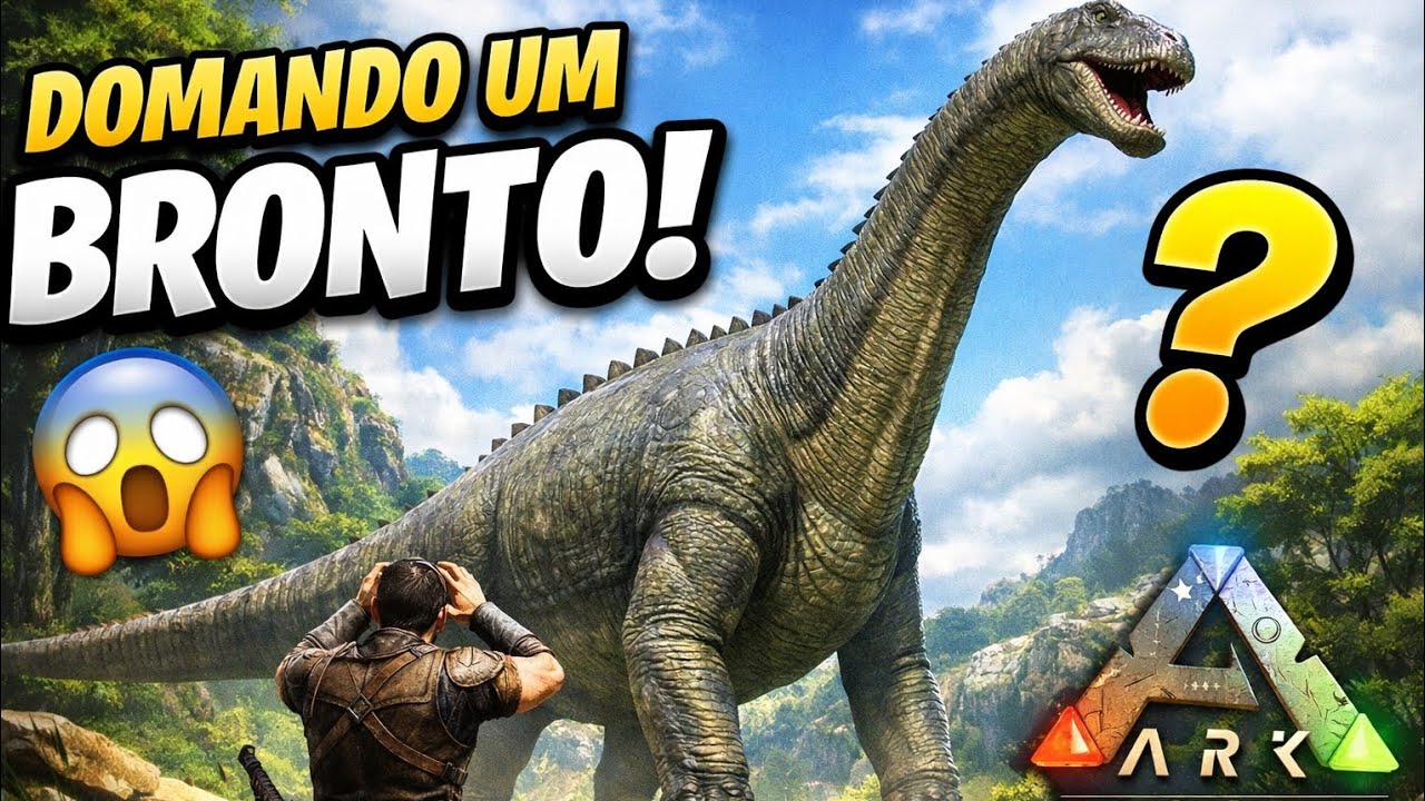 No vídeo de hoje no ARK Mobile, eu tentei domar um dos maiores dinos do jogo: o Brontossauro 🦕🔥