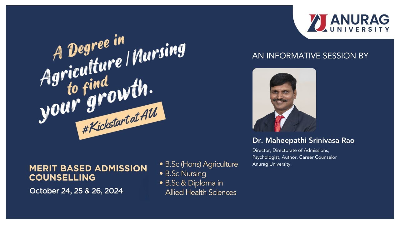 An Informative session on merit based admission into B.Sc (Hons) Agriculture & Nursing.