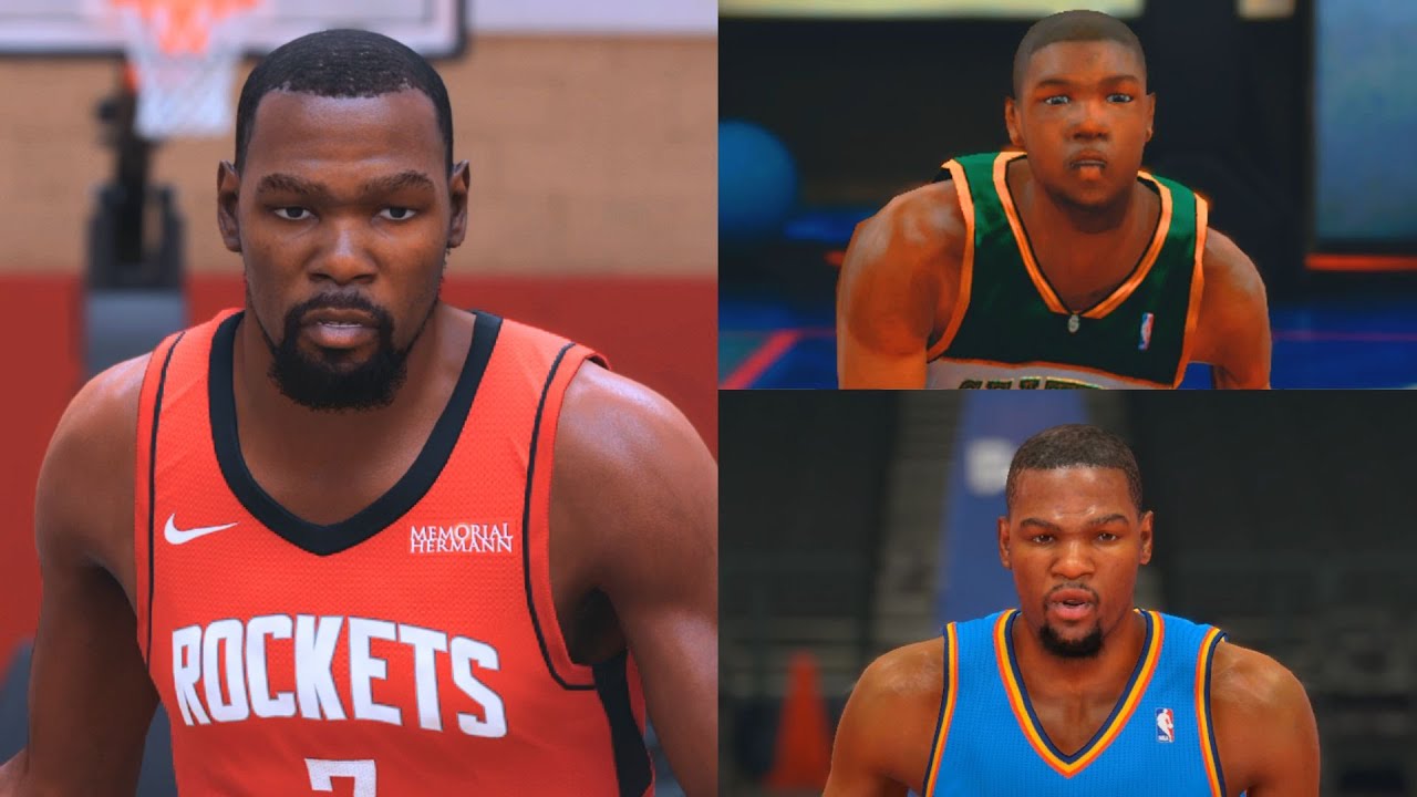 Эволюция Кевина Дюранта в играх NBA 2K (NBA 2K8 - NBA 2K26): рейтинги, статистика и игровой проце...