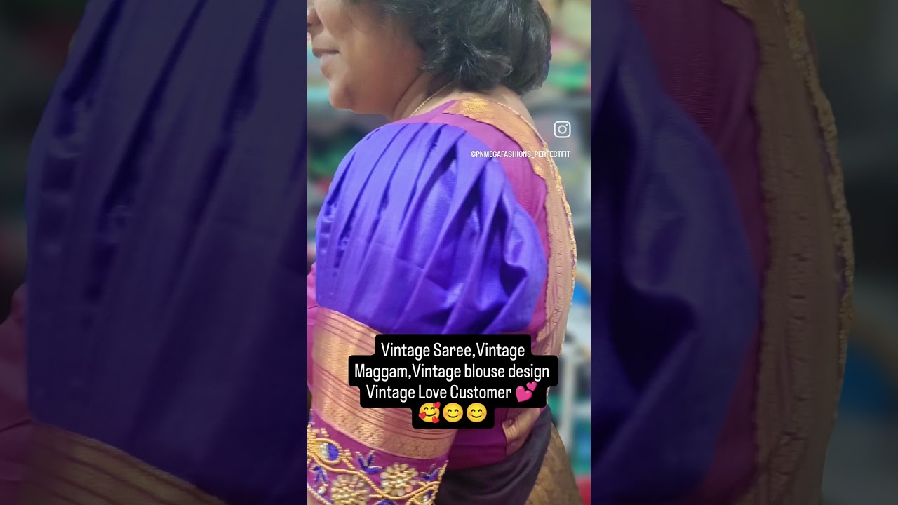 Vintage Saree Vintage Maggam Vintage blouse design for order DM on 9281450500 