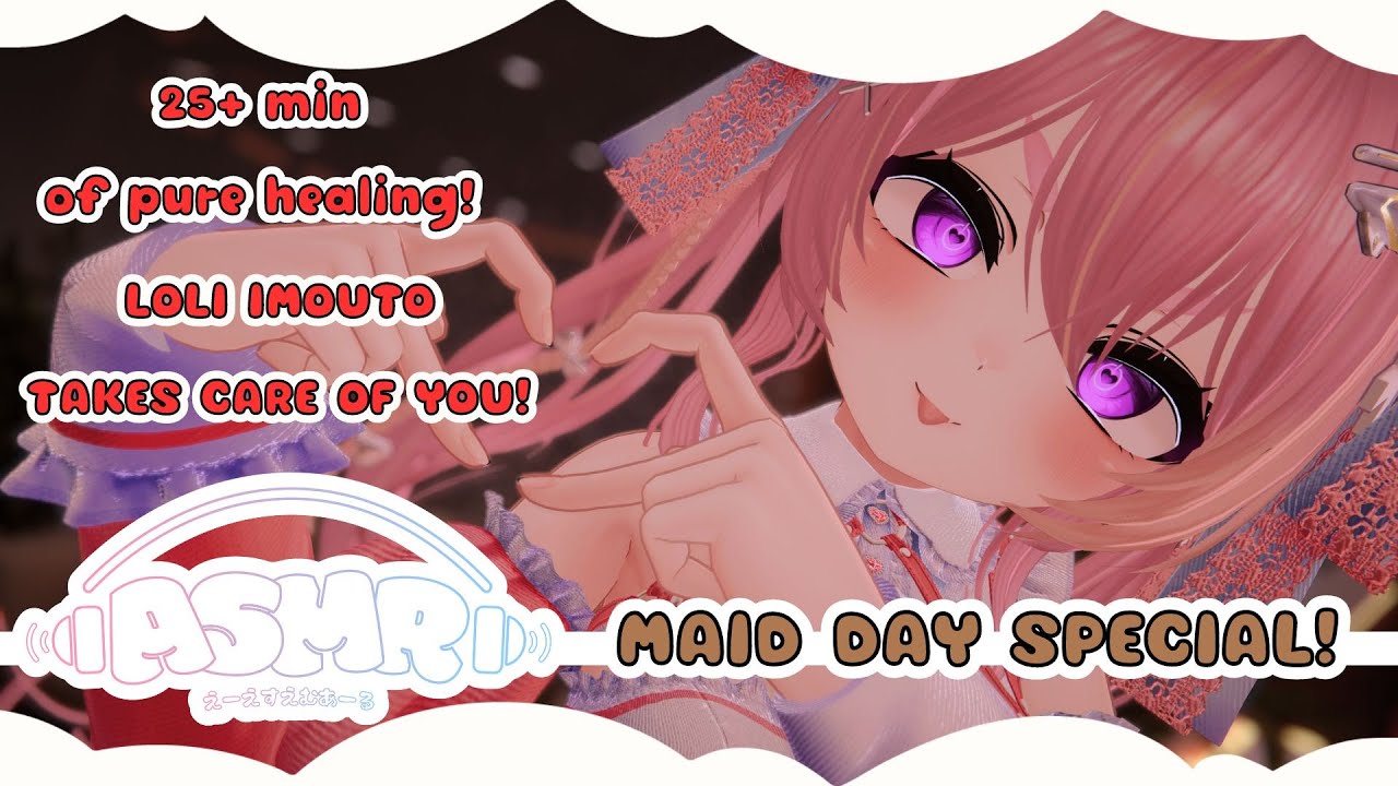【BINAURAL ASMR VRCHAT】CRISPY tingles from your imouto maid ♪ [ tingles, sleep aid, soft whispers ]