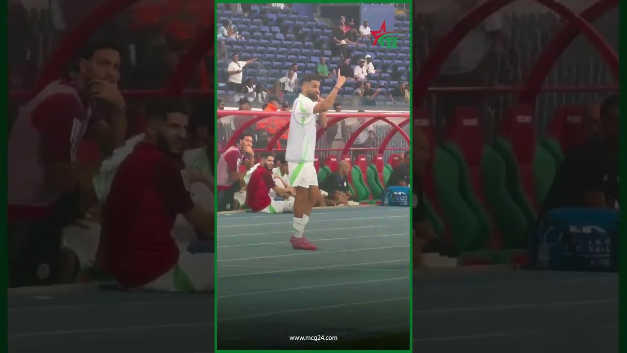 رياض محرز يلعب دور المدرب في مباراة الجزائر ضد غينيا