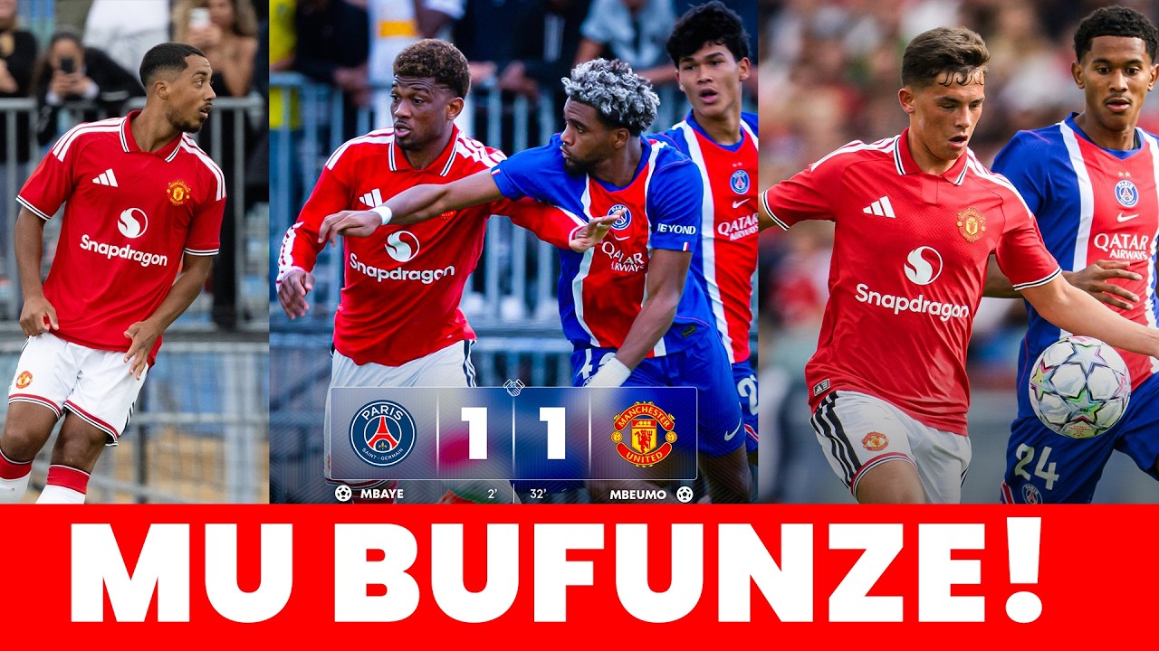 AMAD NE MBEUMO B'ETEGEERA, DEBUT YA TIELEMANS! MAN UNITED 1-1 PSG BYETULABYE