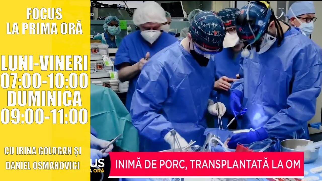INIMĂ DE PORC, TRANSPLANTATĂ LA OM. PROCEDURĂ MEDICALĂ ÎN PREMIERĂ MONDIALĂ