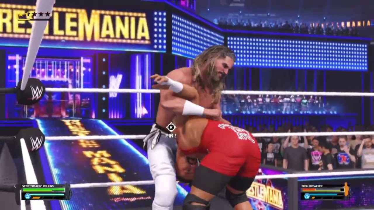Wwe 2k25 Seth Rollins vs Bron Breakker 