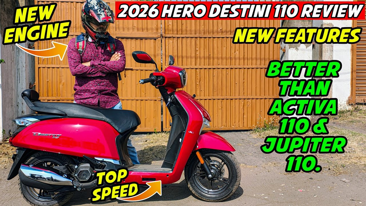 2026 New Hero Destini 110 Detailed Review || New Engine & Top Speed || Best 110cc Scooter🔥