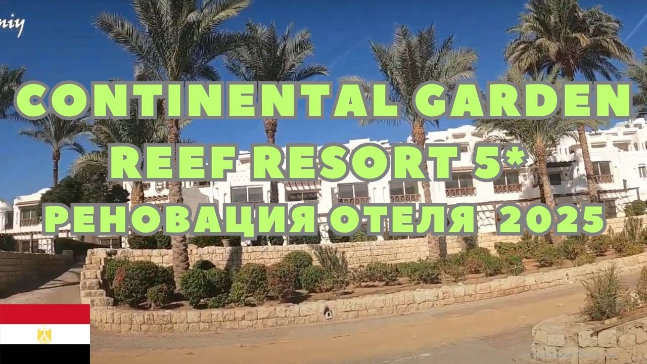 Обзор Отеля Continental Garden Reef Resort 5, Реновация в Отеле 2025 Территория отеля, понтон и пляж