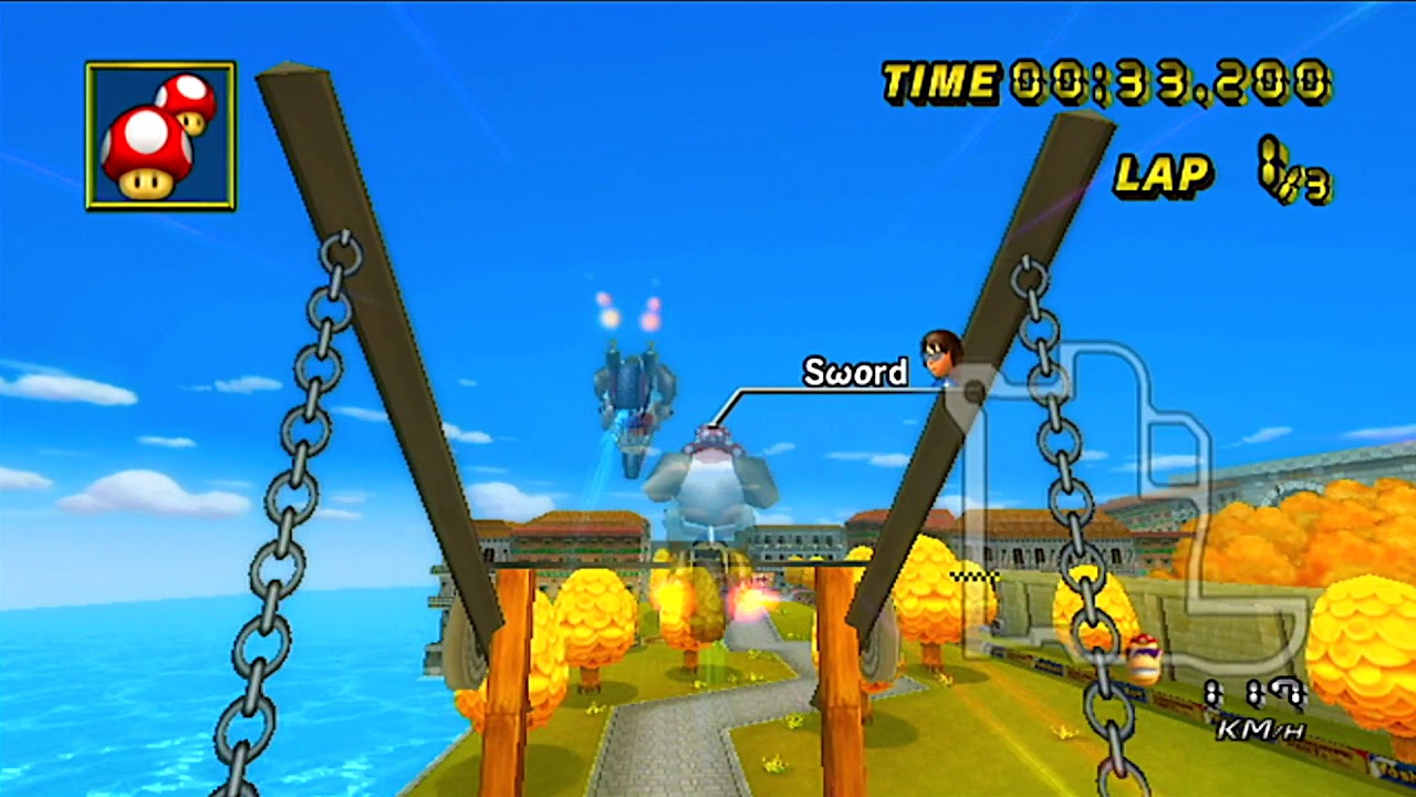 [MKWii] DS Delfino Square Comparison - Luke vs Sword