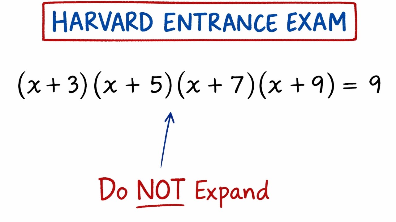 Only 1% Can Solve This Math Problem | Harvard Entry test Math Question