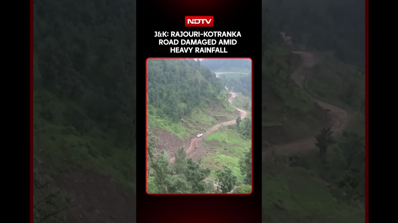 Jammu Kashmir: Rajouri-Kotranka Road Damaged Amid Heavy Rainfall