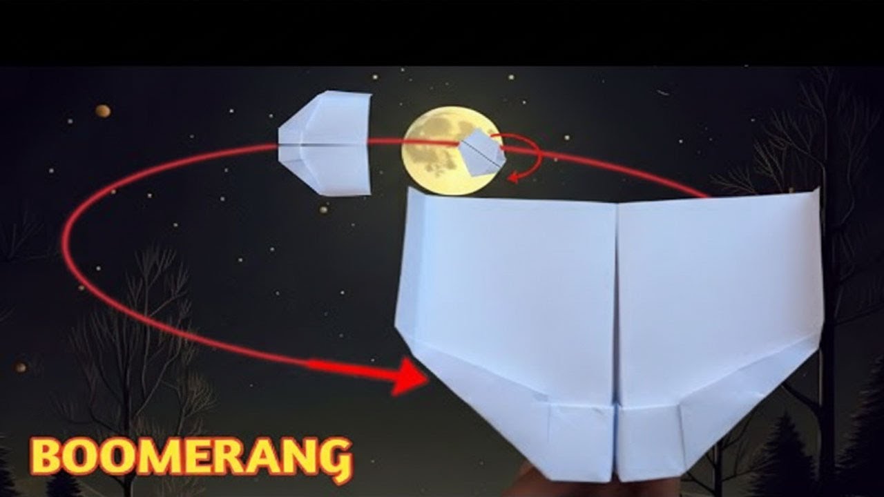 How to Make a Returning Boomerang Paper Airplane | Paper Airplanes