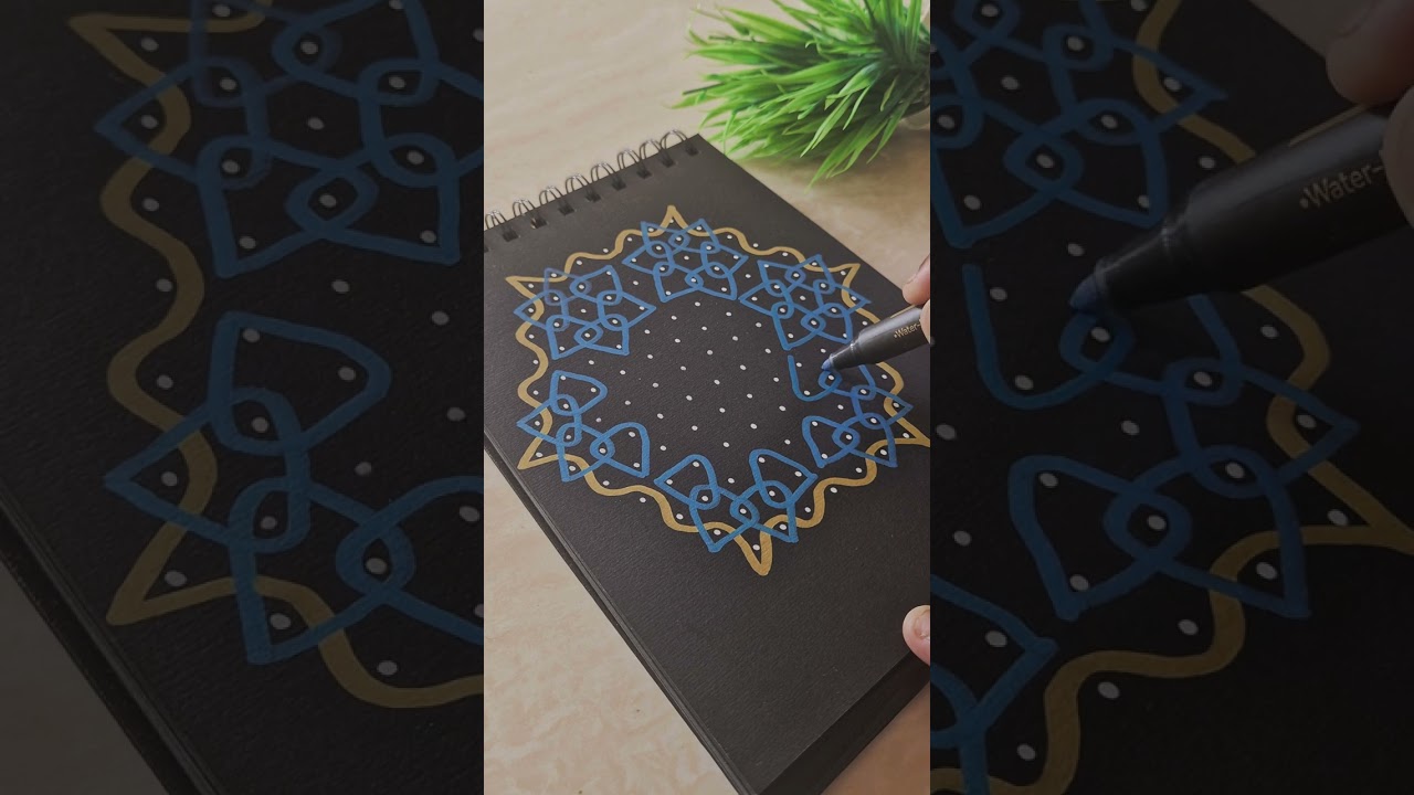 Easy   kolam #rangoli #muggulu #dailyrangoli #dailykolam #simplekolam #fridaykolam  13x7 dots