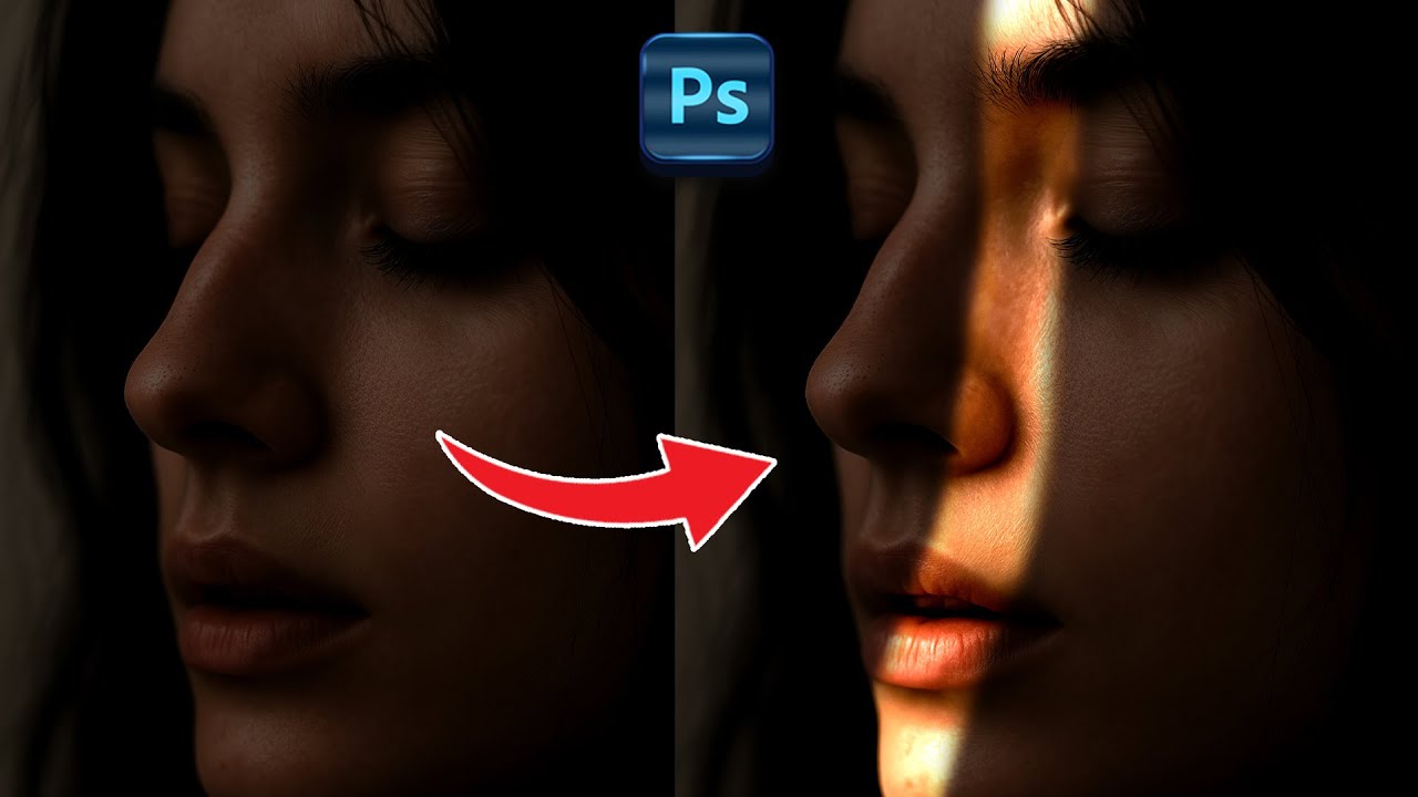 Adobe Photoshop Tutorial   Face light effect