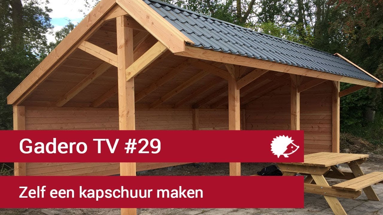 #29 Kapschuur bouwen van Lariks Douglas hout - Gadero TV