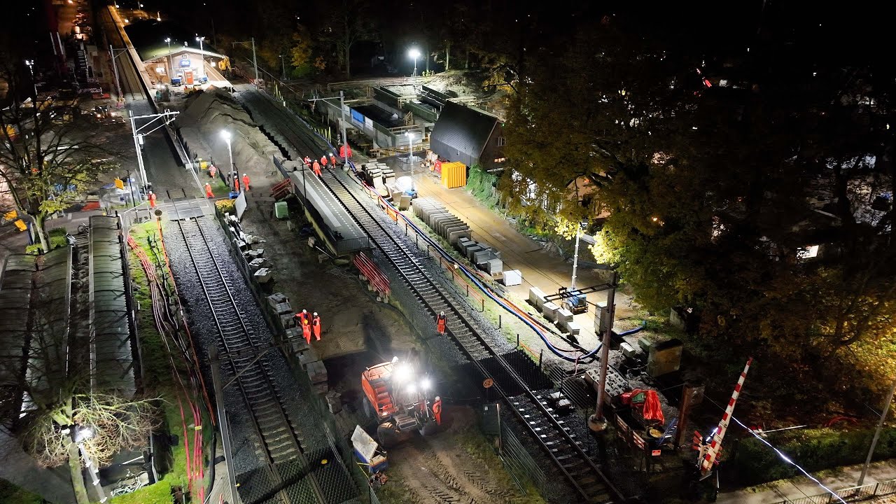 Nachtelijke werkzaamheden in het stationsgebied Nunspeet