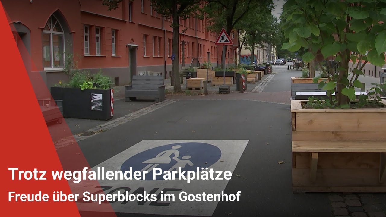Trotz wegfallender Parkplätze: Freude über Superblocks im Gostenhof