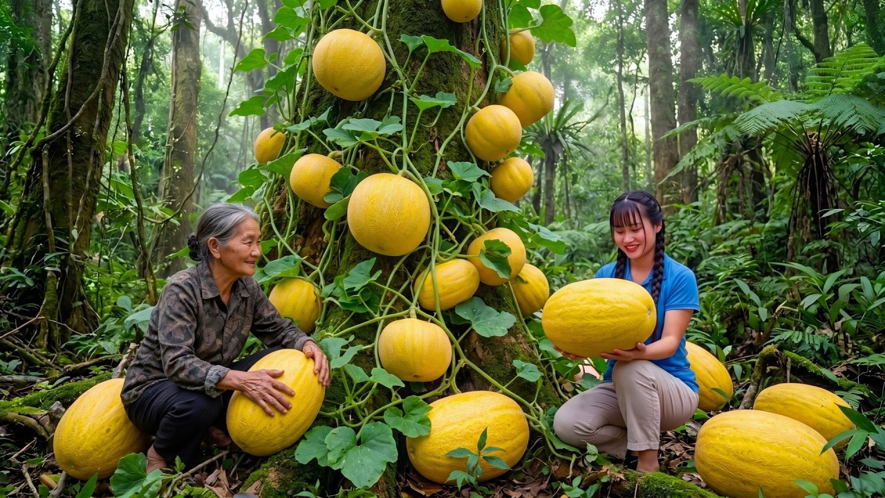 Harvesting 2,500+ Mutant Melons Deep In Forest And Selling Them All At The Market In Just 1 Hours