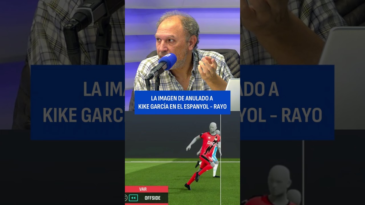 La imagen que mostró el VAR para justificar el gol anulado a Kike García en el Espanyol - Rayo