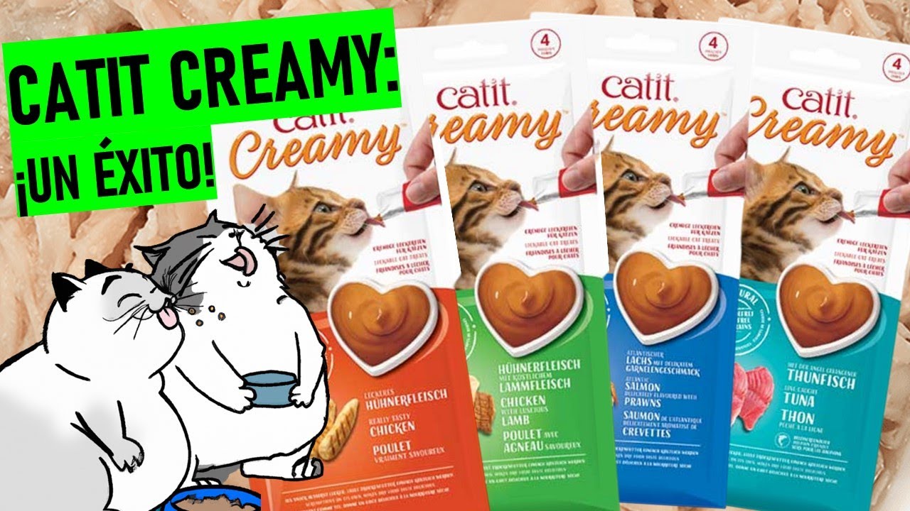 Mis GATOS prueban CATIT CREAMY