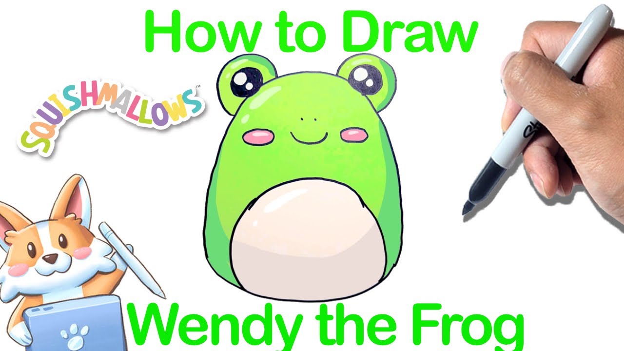 How to draw Wendy the Frog Squishmallow! 🐸